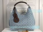 Top Grade Clone L---V Fashional Style Blue Genuine Leather Women's Shoulder Bag